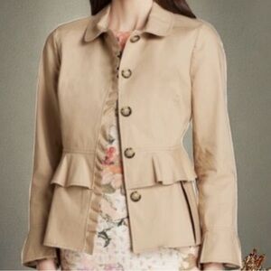 Tory Burch Tan Peplum Jacket
